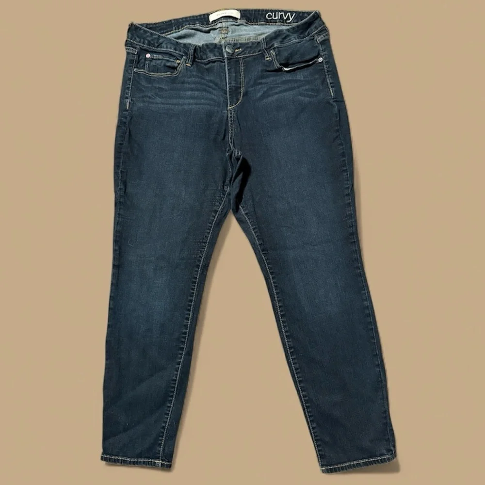 SLINK  Midnight Blue Skinny Jeans Super Stretchy Size 18